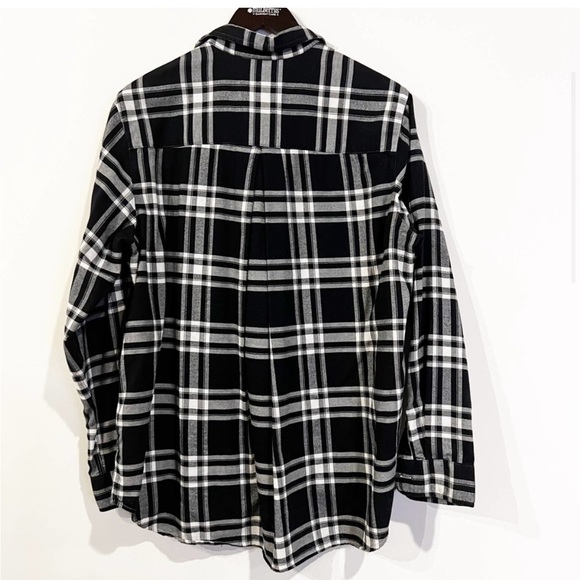 EUC. Grayson, The Hero Button-Up Shirt Black and White Plaid, Feath Flannel XL. - Picture 4 of 8